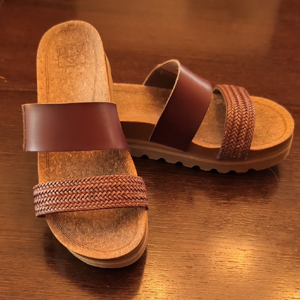 Reef Cork Platform Sandals